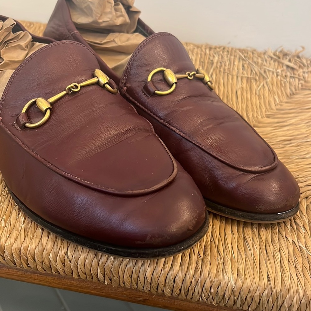 Gucci Brown Leather Horsebit Loafers with Gold Hardware - Picture 6 of 6